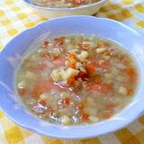 野菜とウインナーの食べるスープ（レンズ豆入り）